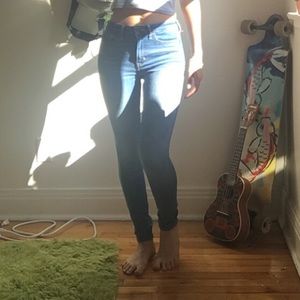 Hollister High Rise Super Skinny Blue Jeans